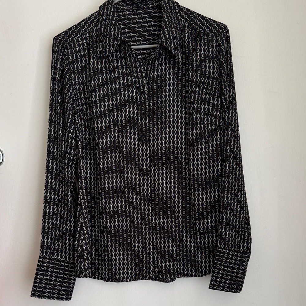 Express Black and White Graphic Shirt